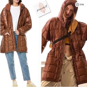 FREE PEOPLE MOVEMENT Patricia Packable Quilted Coat In Amber Size S